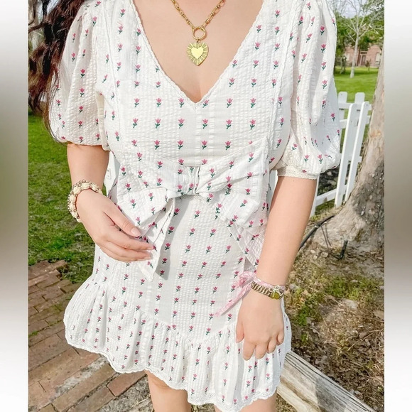 Love Shack Fancy Lena Floral Print Dress - Picture 2 of 12